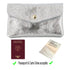 Portefeuille pochette passeport cuir isiré Argent other image 5