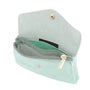 Vue 4 du Porte-monnaie cartes femme cuir irisé 051 Vert Clair par Made in Italy.