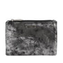 Flora & co Pochette femme suédine irisé gris argent