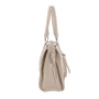 Vue 4 du Grand sac cabas bowling effet daim Beige en cuir synthetique par Flora & co.