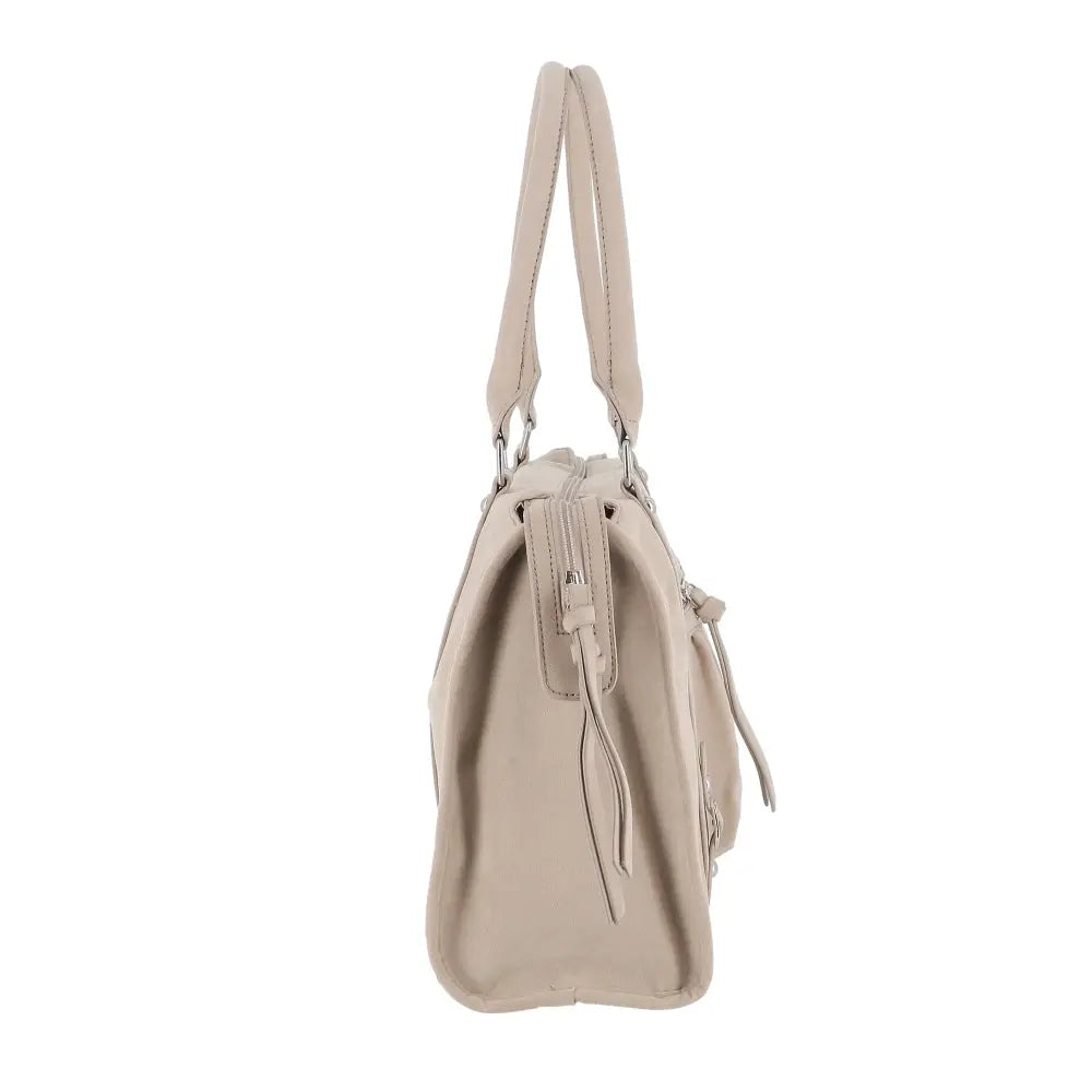Grand sac cabas bowling effet daim Beige other image 5