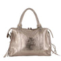 Sac à main bowling cuir irisé champagne - Crocochic
