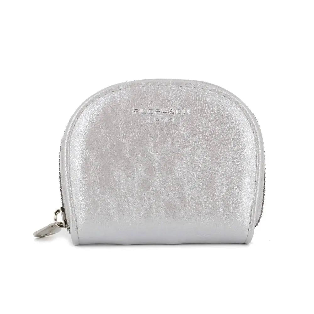 Vue princ. du Porte-Cartes Hybride Argent en cuir synthétique par Flora & co.