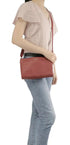Flora & co Sa ville femme 3 bandoulières multipoches rouge foncé