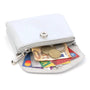 Flora & co Porte-monnaie cartes irisé bouton rabat argent