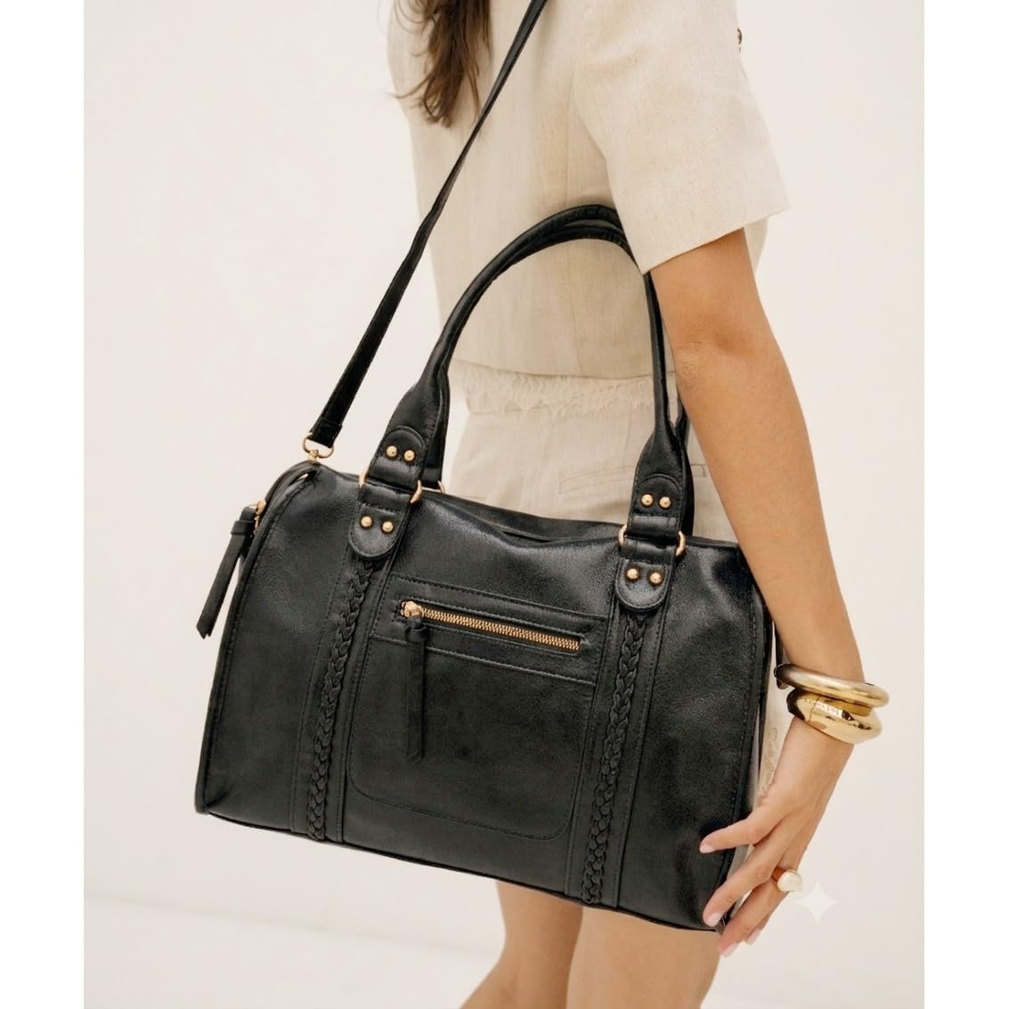 Grand Sac Bowling Femme Cours Smilicuir Noir
