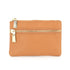 Made in Italy Porte-Monnaie pochette cuir grainé femme Camel