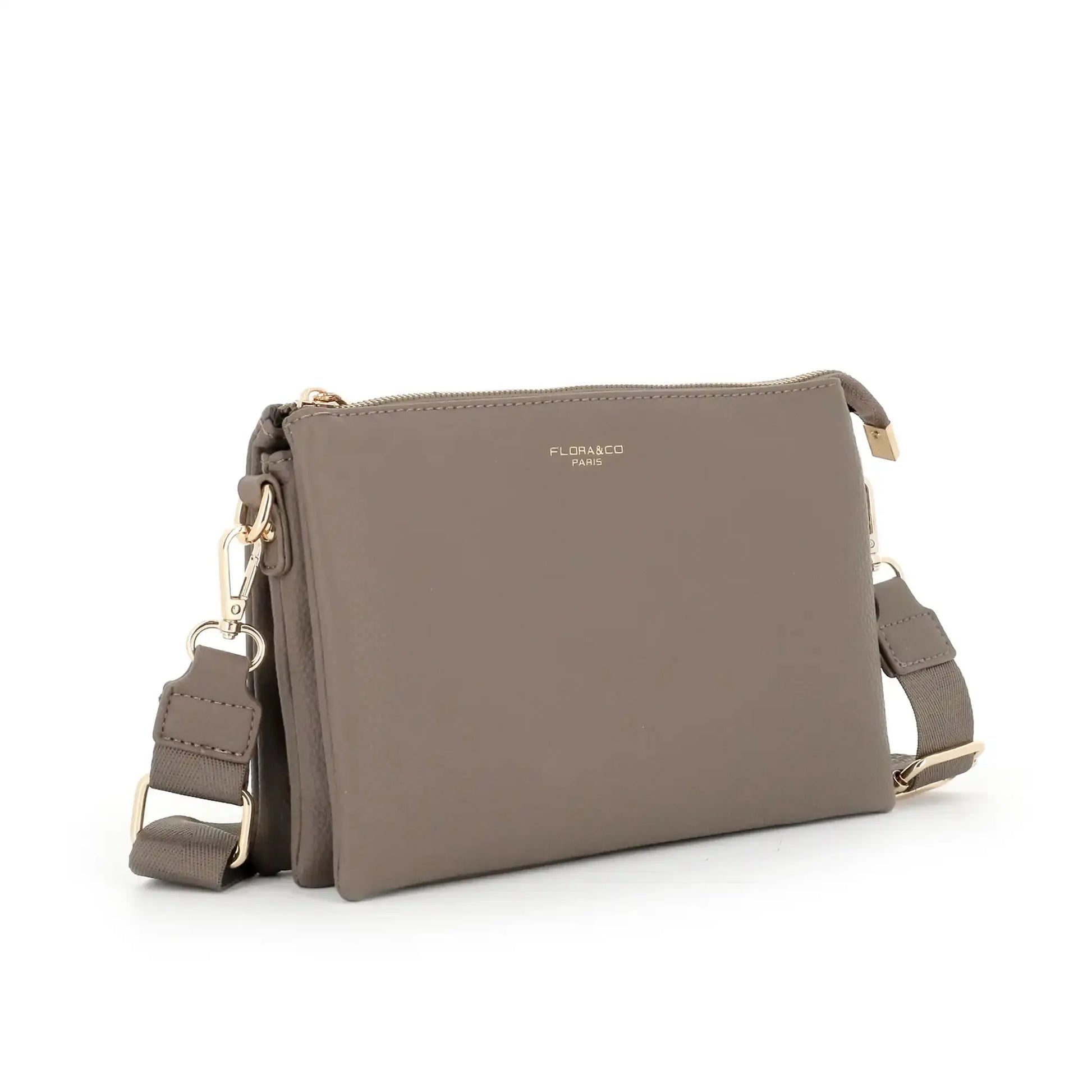 Flora & co Sa ville femme 3 bandoulières multipoches taupe foncé