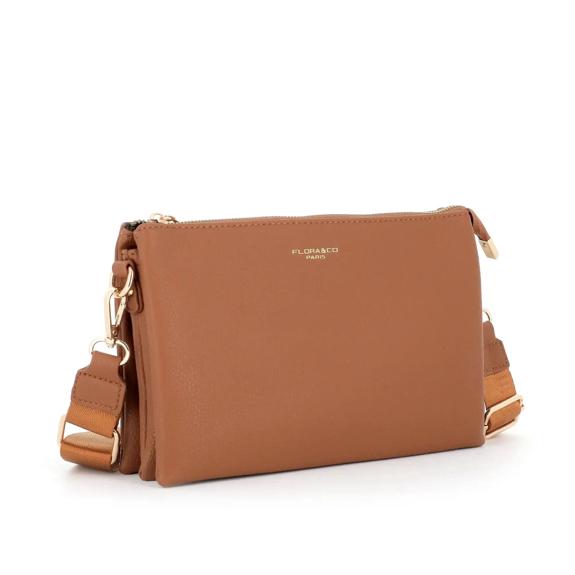 Flora & co Sa ville femme 3 bandoulières multipoches camel