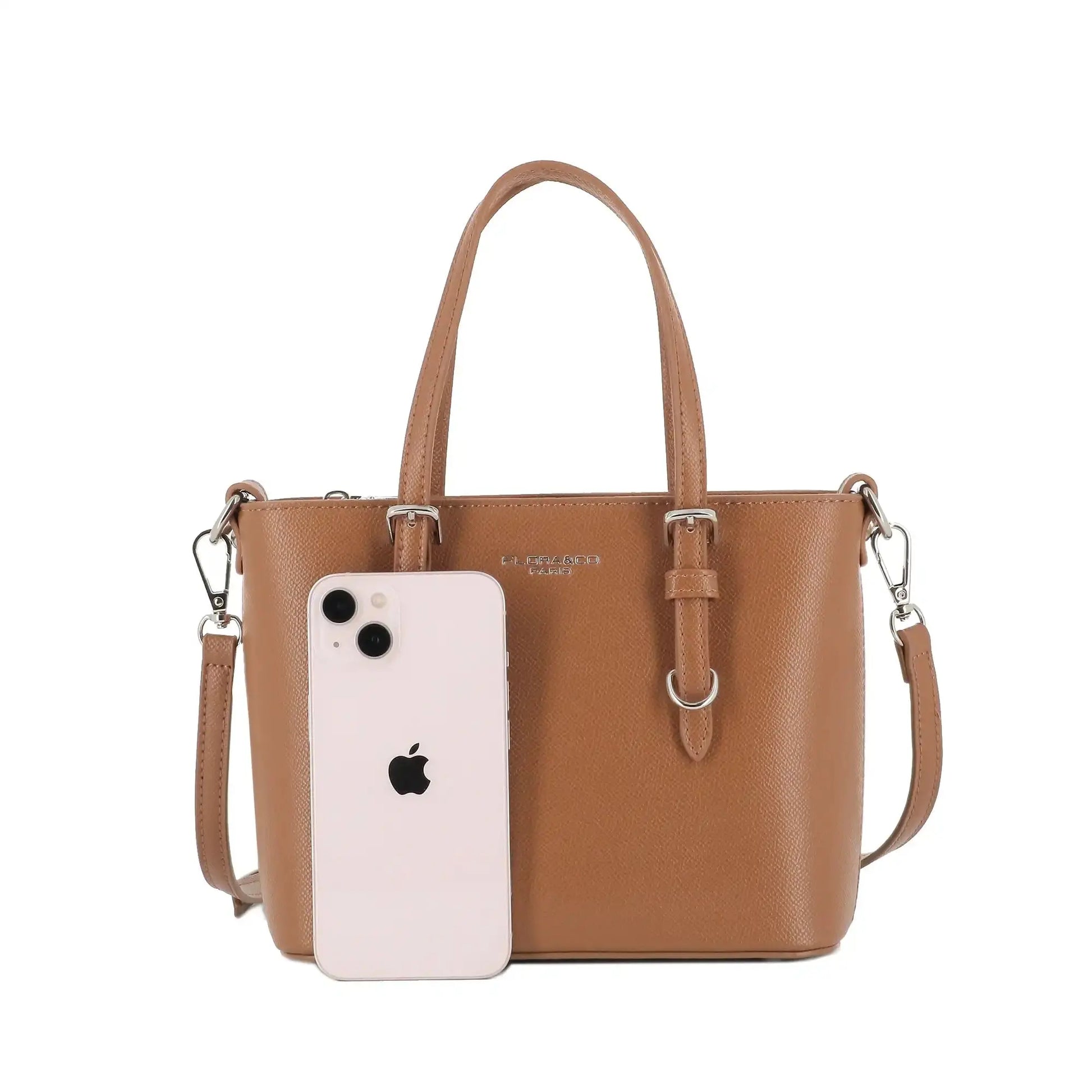 Flora & co Petit sac à main bandoulière femme Camel