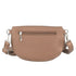 Flora & co Sac banane bandoulière femme multipoches marron métal