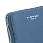 Flora & co Portefeuille porte-carte femme saffiano bleu jean