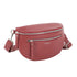 Flora & co Sac banane bandoulière femme multipoches rouge foncé