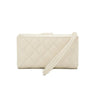Gallantry Portefeuille porte-cartes femme matelassé beige