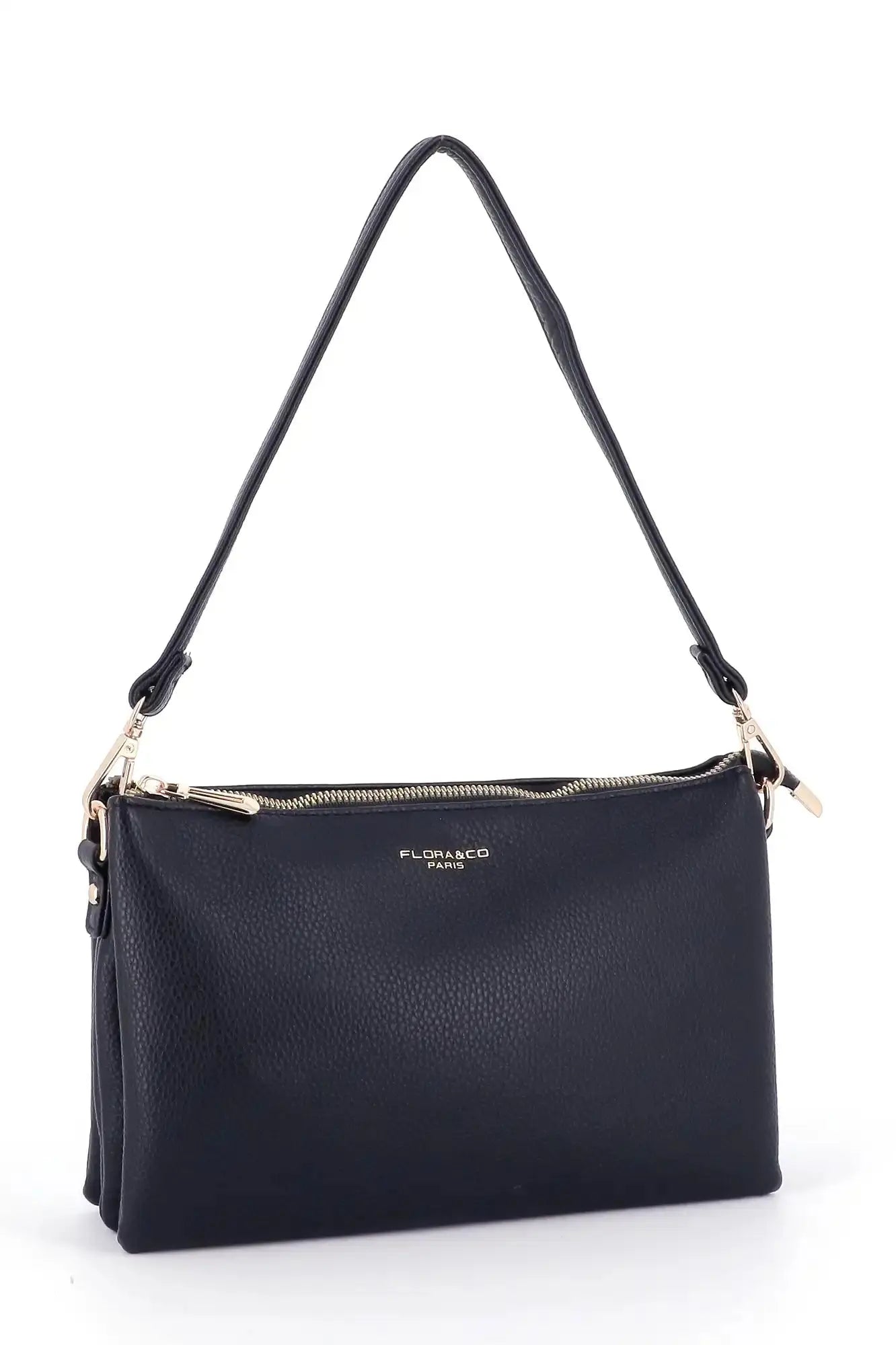 Flora & co Sa ville femme 3 bandoulières multipoches bleu