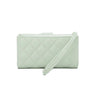 Gallantry Portefeuille porte-cartes femme matelassé vert clair