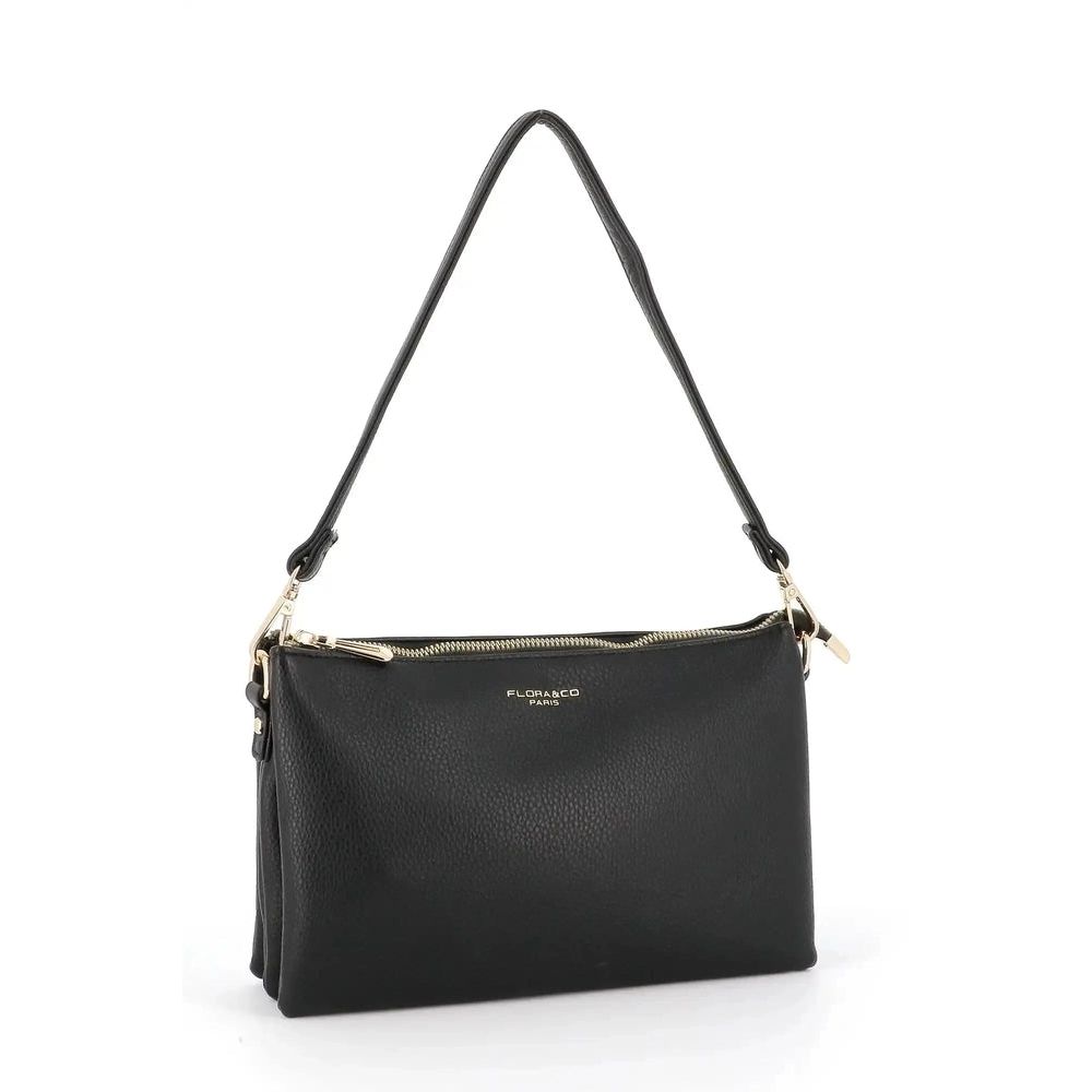 Flora & co Sa ville femme 3 bandoulières multipoches noir