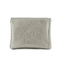Vue 6 du Mini porte-monnaie cartes femme irisé format enveloppe taupe en cuir synthétique par Flora & co.