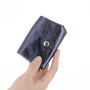 Made in Italy Porte-monnaie femme cuir irisé 04 bleu marine