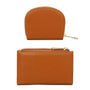 Vue 3 du Coffret de 2 portefeuille porte-carte femme camel en cuir synthétique par Gallantry.
