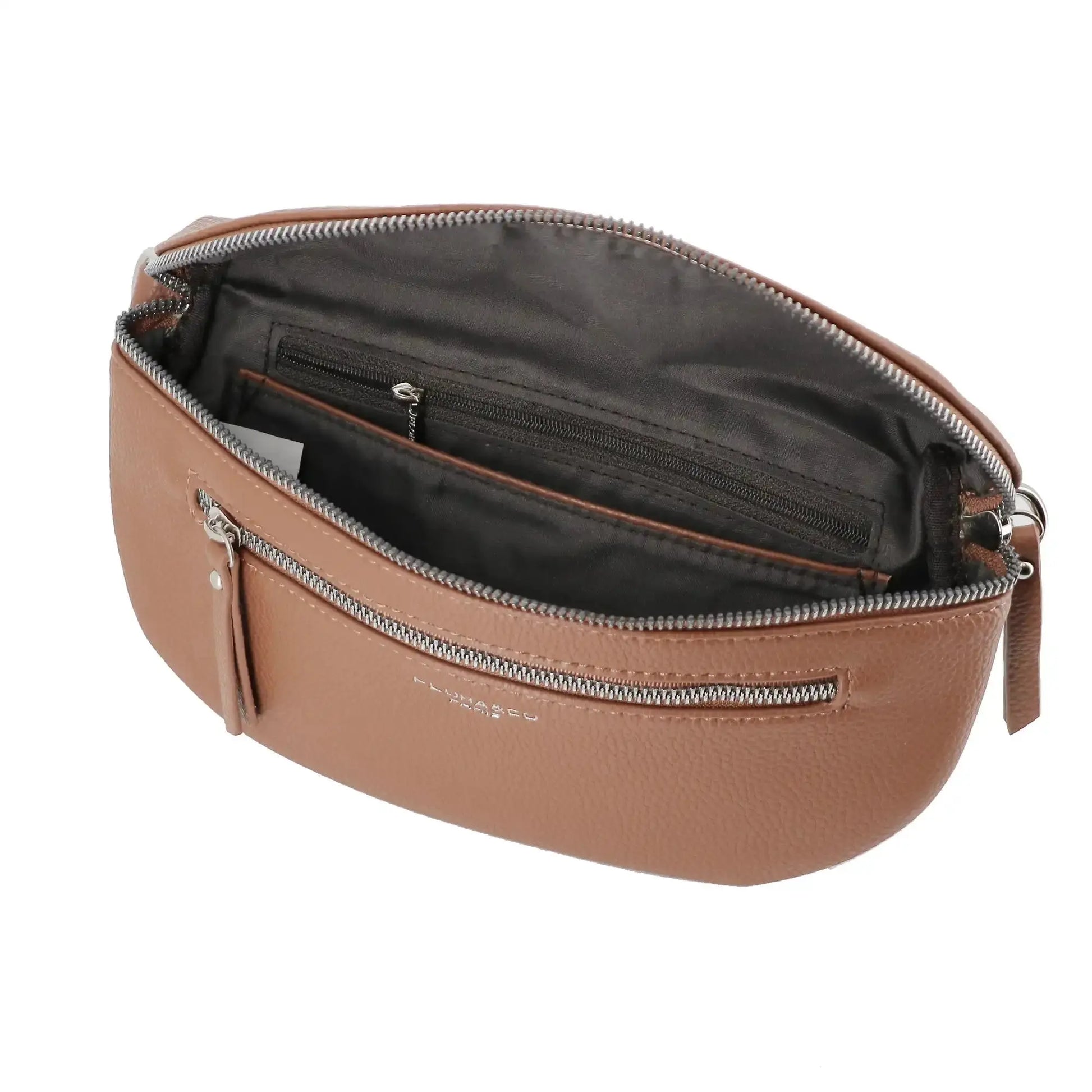 Flora & co Sac banane bandoulière femme multipoches camel