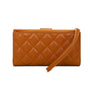 Gallantry Portefeuille porte-cartes femme matelassé camel