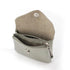 Flora & co Porte-monnaie cartes irisé bouton rabat taupe