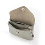Flora & co Porte-monnaie cartes irisé bouton rabat taupe