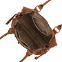 Vue 3 du Grand sac bowling similicuir suédine femme Marron synthetique par Gallantry.
