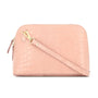 Made in Italy Sac dôme bandoulière femme cuir rose