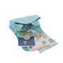 Vue 5 du Porte-monnaie cuir souple irisé 04 Turquoise par Made in Italy.