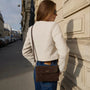 Petit sac bandoulière daim femme Chocolat - Crocochic
