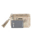 Flora & co Petit porte-monnaie pochette femme suède irisé Doré