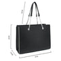 Sac cabas femme simili cuir noir - vue 3 | Crocochic