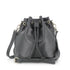 Made in Italy Sac seau à bandoulière femme cuir noir