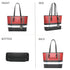 Gallantry Grand sac cabas femme rayure pendentif rouge