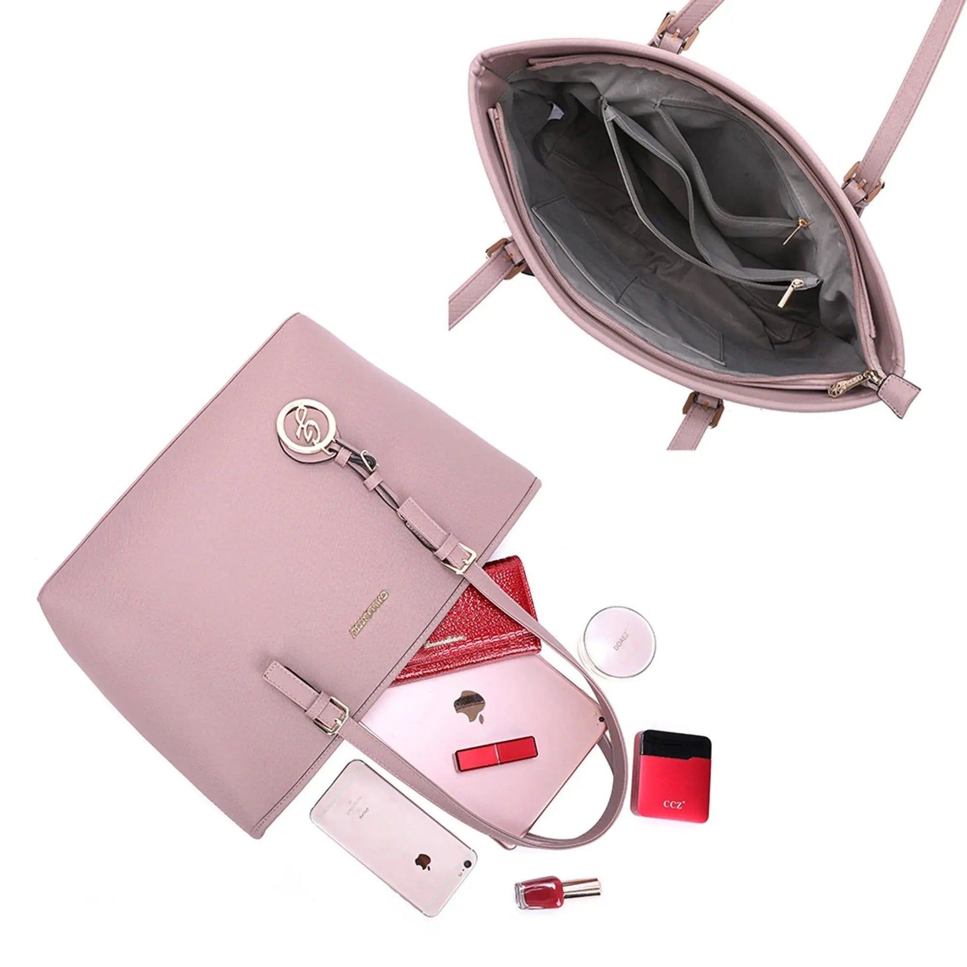 Sac à Main - FUNMOON - Fourre-Tout en Cuir Synthétique - Noir - Zippé - Élégant Noir Sac à Main - FUNMOON - Fourre-Tout en Cuir Synthétique - Noir - Zippé - Élégant Noir