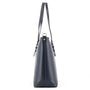 Vue 5 du Grand sac à main cours femme bleu marine en cuir synthétique par Flora & co.