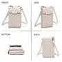 Vue 5 du Pochette téléphone plate tout-en-un femme beige en cuir synthétique par Gallantry.