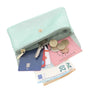 Vue 5 du Porte-monnaie cartes femme cuir irisé 051 Vert Clair par Made in Italy.