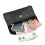 Portefeuille femme cuir souple embossé 05FL Noir - Crocochic