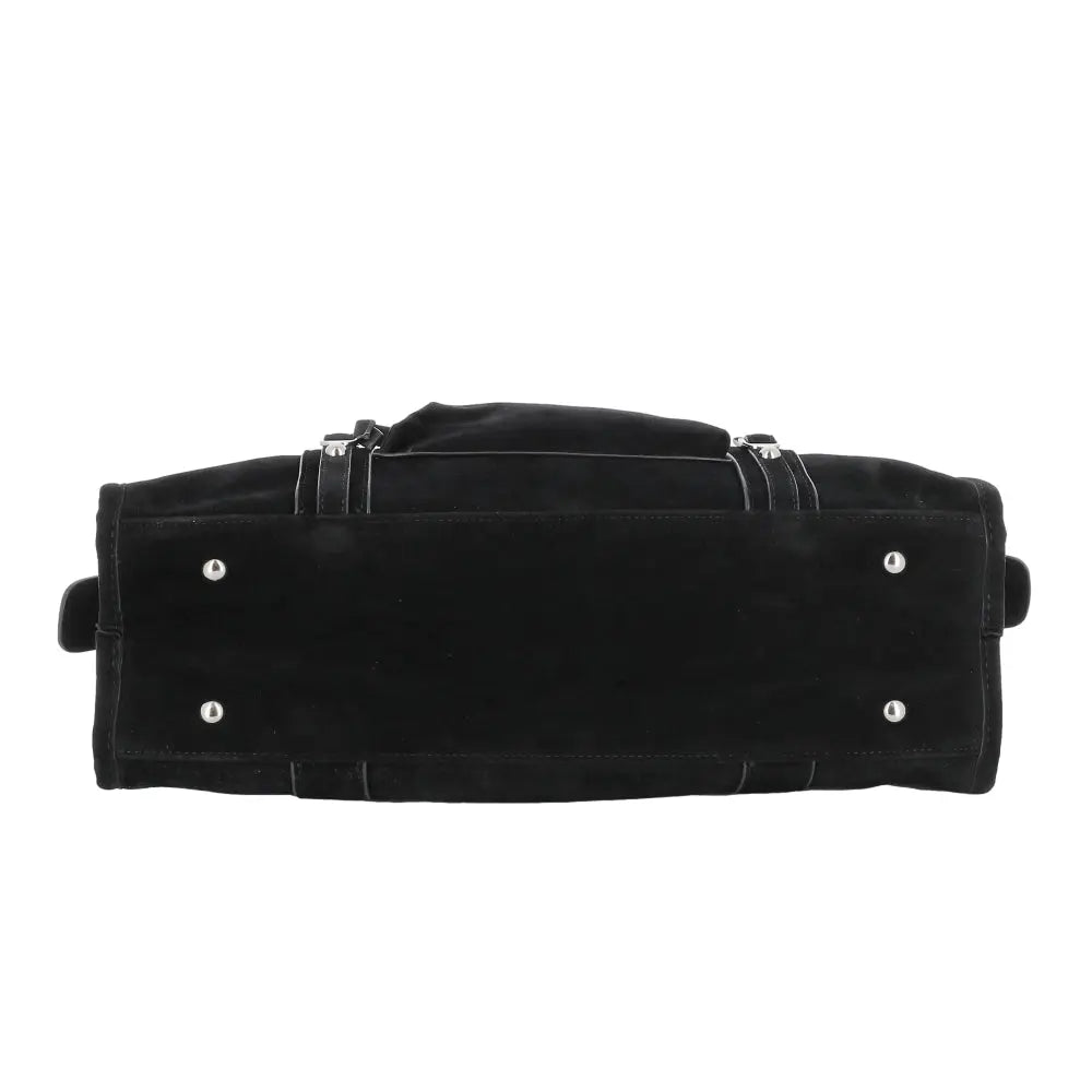 Grand sac cabas bowling effet daim Noir other image 6