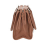 Vue 7 du Grand sac à main bowling grainé camel VORTEX en cuir synthétique par Flora & co.