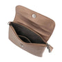 Vue 5 du Mini Sac Bandoulière Femme Marron Métal en cuir synthétique par Flora & co.