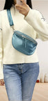 Flora & co Sac banane bandoulière femme irisé bleu canard