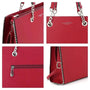 Sac cabas femme simili cuir billes a4 rouge - vue 6 | Flora & co