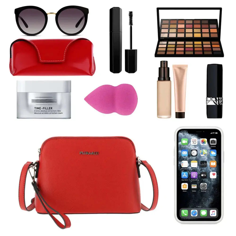 Sac bandoulière femme dragonne rouge