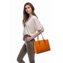 Sac cabas femme simili cuir camel - vue 6 | Crocochic
