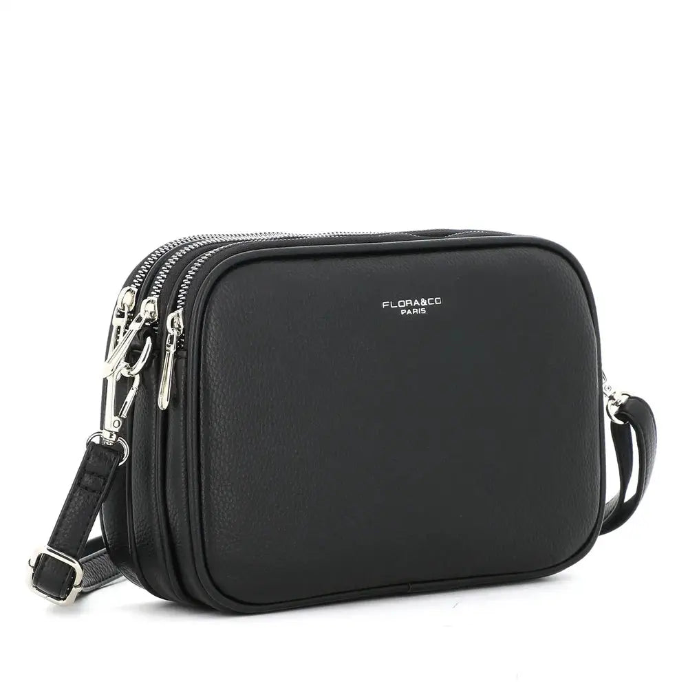 Flora & co Sac bandoulières femme multipoches noir
