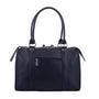 Vue 5 du Grand sac à main bowling grainé bleu VORTEX en cuir synthétique par Flora & co.